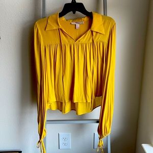 Mustard Yellow collared blouse